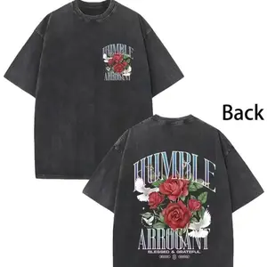 230g double-sided washed red rose printed T-shirt, made of high-quality wax-dyed cotton. Retro and stylish design with moderate thickness, breathable and comfortable for summer wear. It is easy to match and a great holiday gift choice.