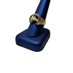 Beautiful 14K Mexico Colored Ring, Size 11