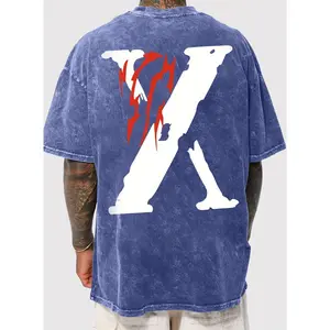 X, Print Tee Shirt, Tees For Men, Casual Short Sleeve T-Shirt For Summer A Piece Of Pure Washed With Water