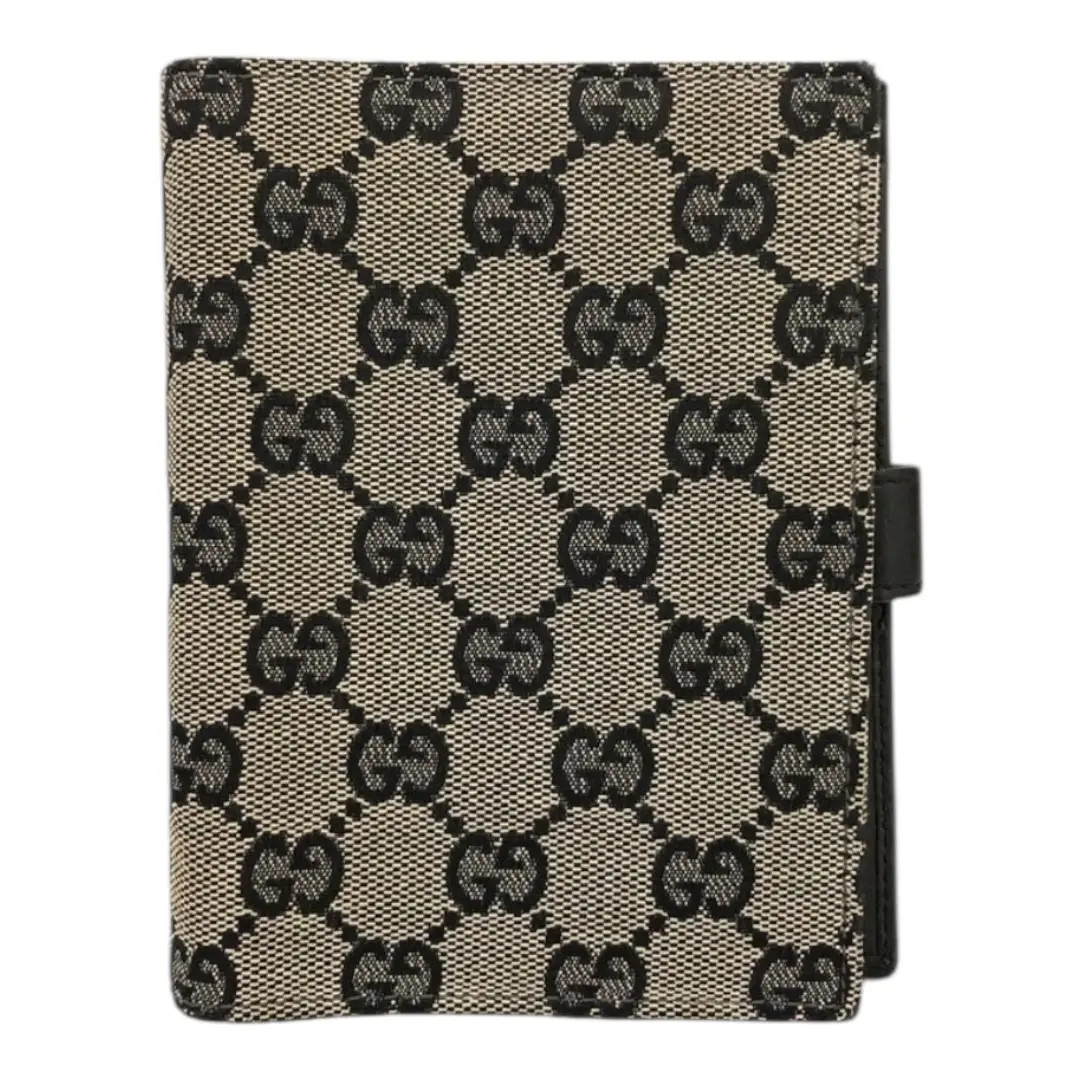 Pre-owned GUCCI Canvas Agenda GUCCI: Monogram "GG" Logo exterior Leather interior Agenda/Wallet