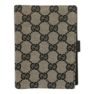 Pre-owned GUCCI Canvas Agenda GUCCI: Monogram "GG" Logo exterior Leather interior Agenda/Wallet