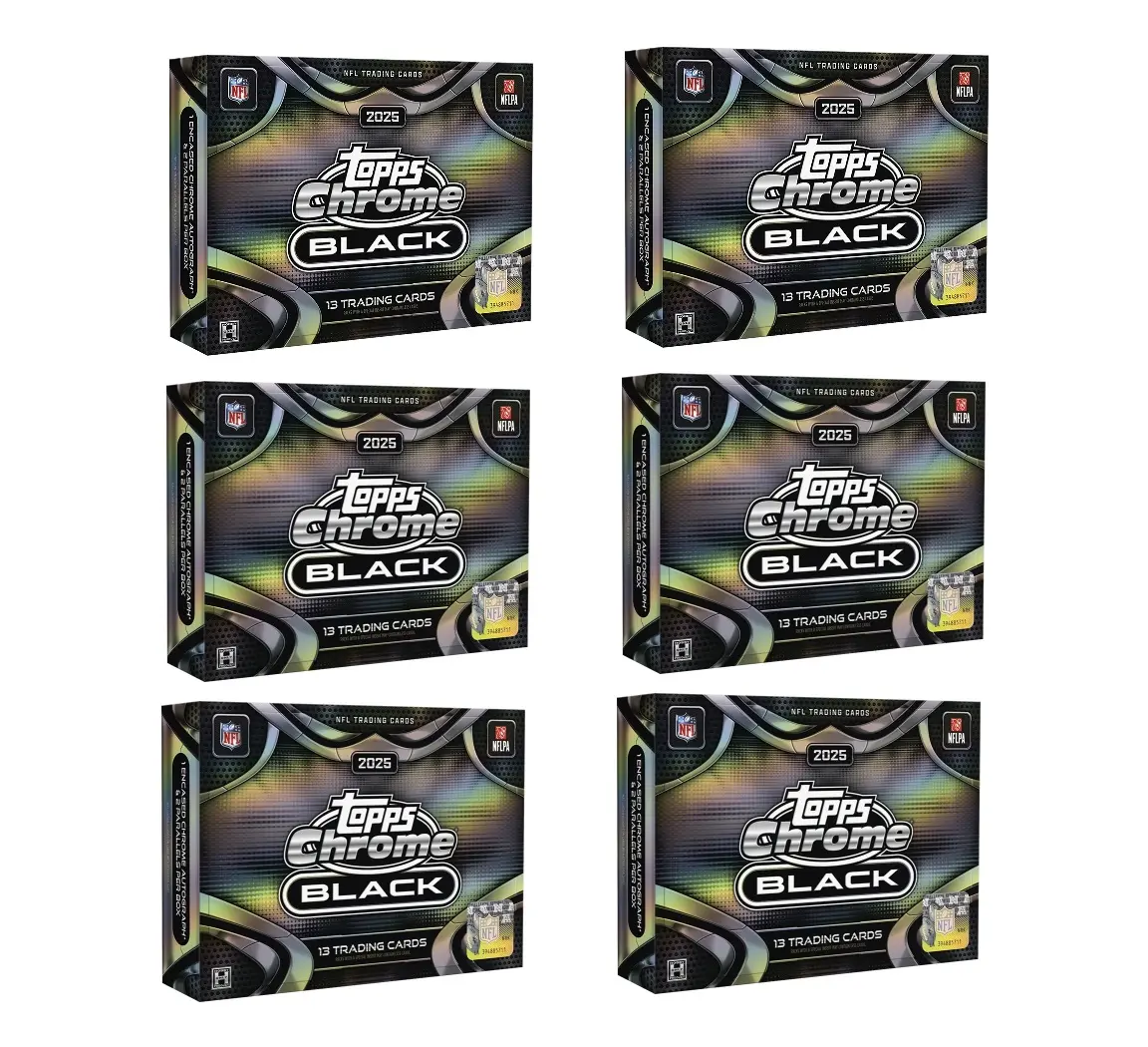 BREAK 1770: 6X 2025 TOPPS CHROME BLACK FOOTBALL HOBBIES PYT PICK YOUR TEAM BREAK