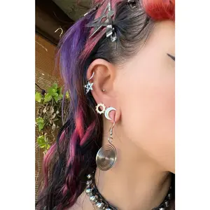 Sun & Moon Stud Earrings