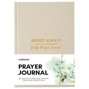 ILOHAUS Daily Guided Prayer Journal: 180 Days of Guided Daily Prayers, Gratitude & Reflection | Godly Bible Journals for Scribe | Bible Study and Prayer Tracker Tool