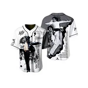 Personalized Michael Jackson 3D Jersey King Of Pop Baseball Jersey Shirt