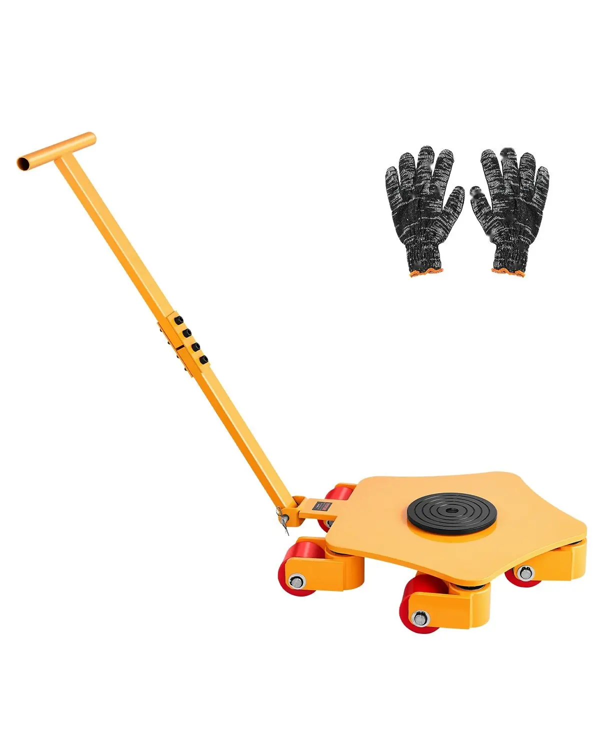 Industrial Machinery Moving Skate With 8800 Lbs Load Capacity, Swivel Handle, And 360° Rotation For Safe Equipment Relocation; Heavy-Duty, Mobile Support Wheels, Portable Skates For Industrial Use