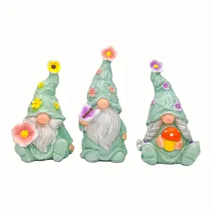 Gnome Dwarf Garden Statue Ornament, 3 Counts/set Resin Gnome Dwarf Garden Statue, Home Decor for Indoor Living Room Desk Dressing Table Dining Room Outdoor Garden