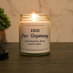 1010 Angel Number Candle|Law of Attraction | Repeating Numbers Candle | Numerology Candle |Manifestation Candle | Mystical Candle |Spiritual
