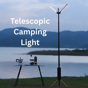 Telescopic Camping Light 15600mAh Rechargeable Lantern Waterproof Collapsible Outdoor LED Flashlight with 7 Nights Light 3-Level Brightness 4 Modes & 350° Angle for Hiking Tent