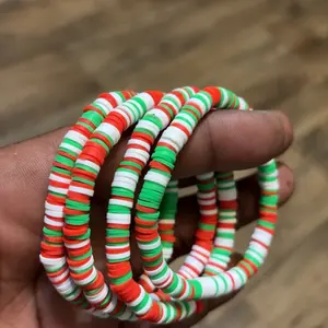 Handmade clay bracelets multi color vibes(1) bracelet per order