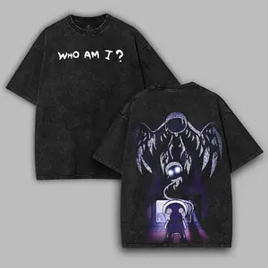 Who am I? The bending of Isaac Vintage Washed Oversize Unisex Tee, Indie Game Shirt, Hoodie unisex heavyweight cotton t-shirt washed vintage t-shirt Casual Menswear