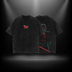 Darth Vader Join The Dark Side Acid Wash Oversized Graphic T-Shirt Premium Heavyweight Vintage Wash Streetwear Tee Comfortable Sith Lord Gift for Fans