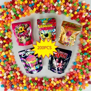 200pcs Vibrant 3D Rainbow Laser Polyester Film Bags - Resealable, Waterproof & Odor-Proof Packaging for Parties, Gifts & Retail Use, Assorted Colors & Designs, Self-Sealing Storage Solution, Party Favor Bags |             3D Design Bags |             Irid