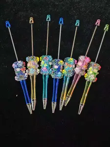 455(8PCS)Colorful Crystal Flower Pens