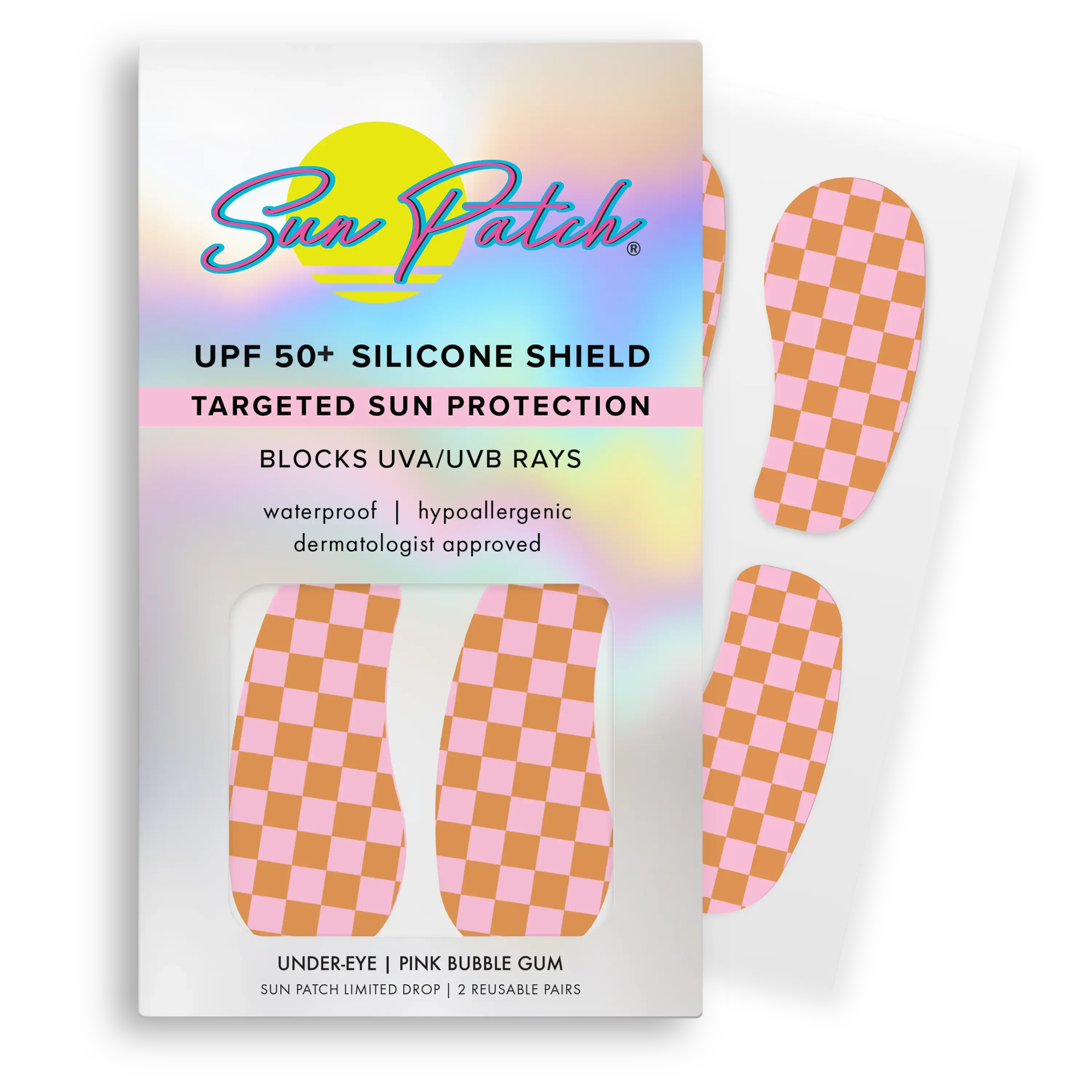 [NEW] Sun Patch Under-Eye Checkers Patches UPF 50+ Waterproof Gentle Hypoallergenic Targeted UV Protection & Sunscreen Companion for Sensitive Skin