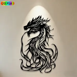 1pc Dragon Metal Wall Art,Dynamic Dragon Statue Mural, Ideal Gift for New Year, Christmas, Mythology Enthusiasts, Rust-Resistant Metal Wall Decor Wall Sculptures, Perfect for Living Room Wall & Garden Fence, Exquisite Indoor Outdoor Decor