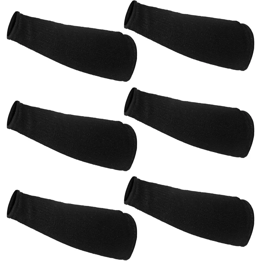 3 Pairs Level 5 Cut Resistant Protective Arm Sleeves, High-Performance Polyethylene Forearm Protection for Thin Skin & Bruising, for Food Processing & Garden Work - 9.8 in, Black, Protective Sleeve