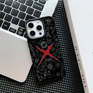 Anime Black Design One  Phone Case for iPhone 17 Air 16 15 14 13 12 11 Pro Max Plus  Shockproof Soft Back Cover, Couple Gift