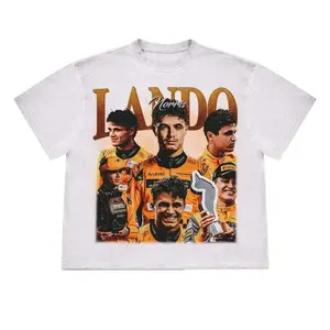 Vintage Lando Norris Racing T-Shirt, 90s Retro Graphic Tee, Washed Distressed High-Weight Unisex Shirt, Perfect Gift for Motorsport Fans