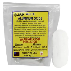 1 LB ALUMINUM OXIDE 50 micron WHITE Polishing Blasting Media Abrasive Tumbling