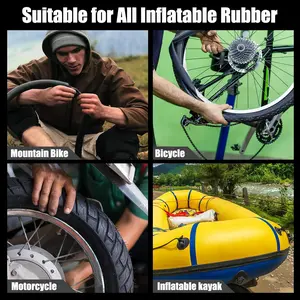 Bike Tire Repair Kit, Bycicle Inner Tube Puncture Patch Kits, Vulcanizing Patches,Glueless Patchs,Lever for Motorcycle BMX Cycling MTB Road Mountain Bicycle