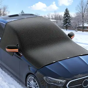 Universal Car Windshield Snow Cover, Winter Snow Protection, Quick Snow Removal, Rearview Mirror Reflective Strip, Magnetic Oxford Cloth