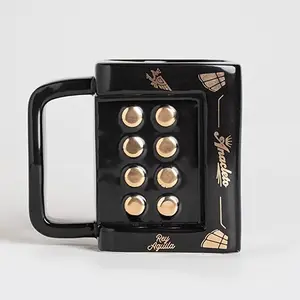 Hohner Anacleto Accordion Novelty Ceramic Coffee Mug with Gold Detail - Drinkware