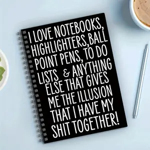 Artistic Style A5 Lined Spiral Notebook, Simple Coil Binding, Portable Journal for Notes and Sketches, Office & School Supplies