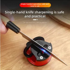 1 piece of household manual multifunctional knife sharpener: tungsten steel double-sided grinding stone suction cup positioning+fast grinding blade suitable for kitchen knives, fruit knives/household people/kitchen knives daily grinding Home Kitchenware