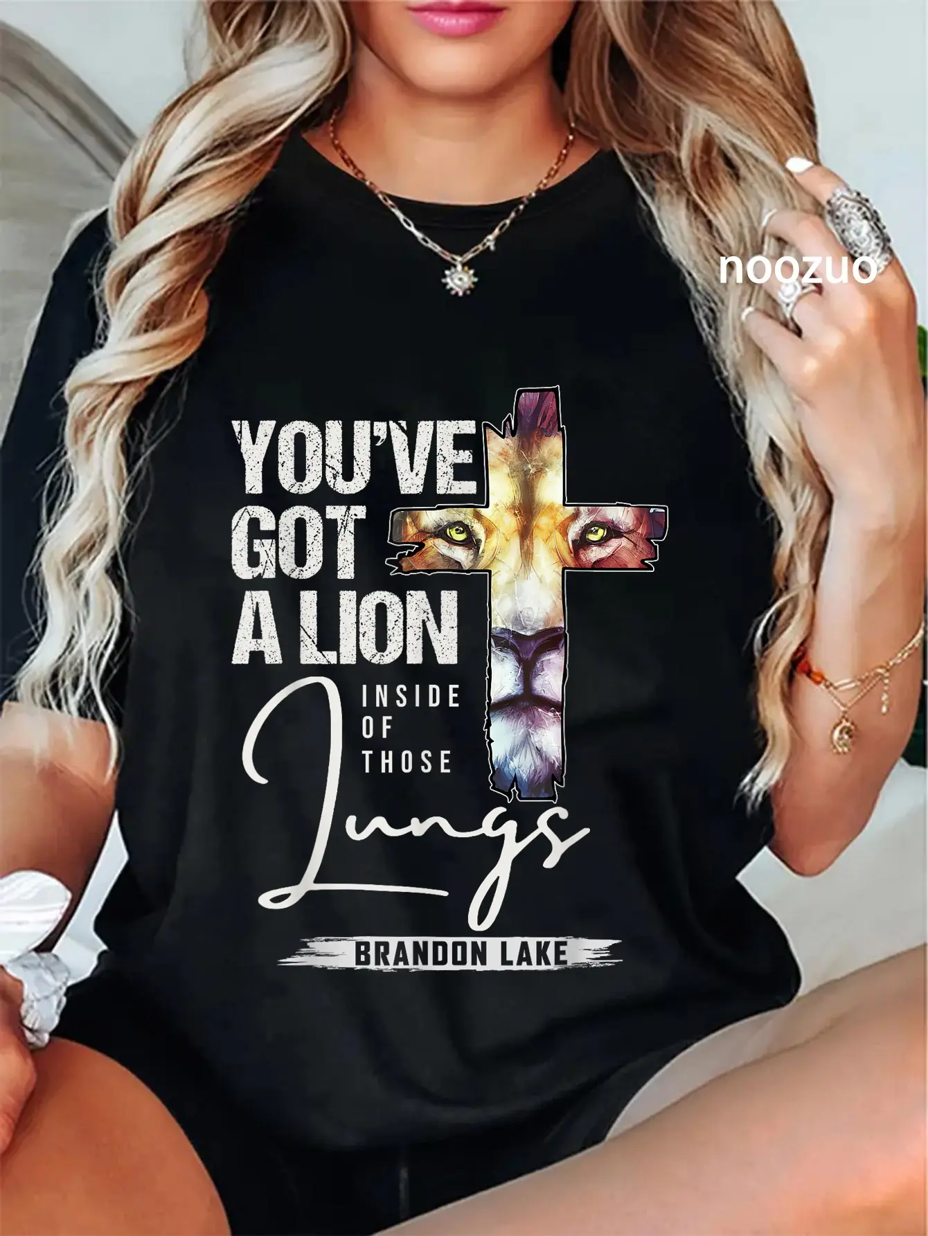 100% Cotton Unisex Let Your Lion Out Brandon Lake Merch Praise Jesus T-Shirt Christ Christian Tops