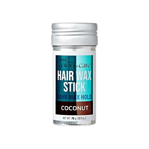 Kiss Colors & Care Edge Fixer Wax Stick  - Coconut | Edge Control, Baby Hair Gel, 24 hr Max Hold, Push-Up Application, Hair Care