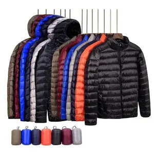 New Autumn And Winter Down Jacket Men's Fashion Hooded Super Light Warm Slim Coat Down Jacket Men's Coat Grey Black