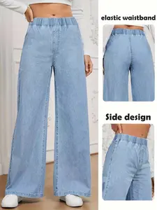 Classic Fashion Daily Women's Versatile No Stretch Washed Denim Long Pants, Comfortable Casual Jeans for Everyday Wear