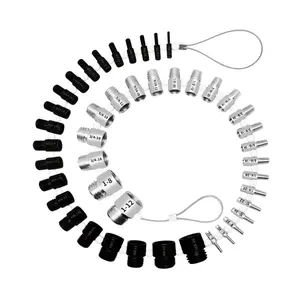 44 count Nut and Bolt Thread Checker,27 Standard & 23 Metric,44 Male/Female Thread Gauges,Bolt Size Finder,for  Identify and Verify