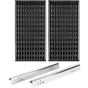 Grill Grates for Charbroil Performance 463633316, 463672016, 463672019, 463672219, 463672416, 463672419 TRU- 2 Burner Gas Grill, 15.5" Heat Plate& 17" Cooking Grate, 463633316 Cooking Grate
