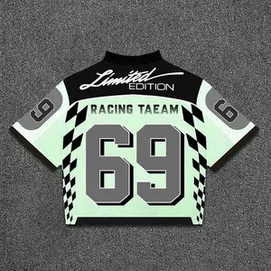 No-Stall Racing Suit No 69 Graphic Blokette Blokecore T-Shirt Football V-Neck Retro Summer Trendy Baseball Jersey Shirt Gift For Him Gift For Her Birthday, Baseball Jersey Outfit, AOP Merch, Outfit for Baseball Shirt Fan
