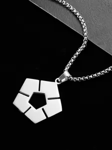 Trendy Blue Prison Football Necklace Bluelock Logo Pendant, Anime Manga Titanium Steel Charm, Exquisite Chain Jewelry, Unisex Fashion Accessory