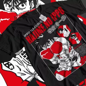 Hajime No Ippo T-shirt Kamogawa Boxing Gym Ippo Makunouchi Kbg Girl Gift Shirt Cotton Fabric