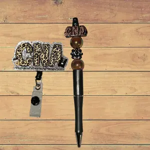 CNA Badge Reel and Pen Set, Durable Retractable Badge Holder with Smooth-Writing Pen for Certified Nursing Assistants
