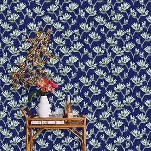 Bird of Paradise Peel & Stick Wallpaper Blue - Opalhouse