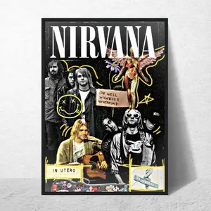 NIRVANA Band Poster ,Concert Poster, Vintage Music Wall Art
