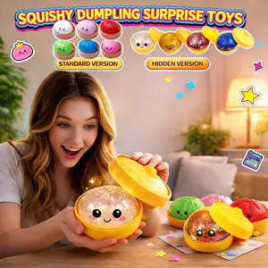 Super cute expression dumpling figurine - a limited edition box, Mysecret bread stress-relieving toy, stress relief, surprise upon opening, each pack has a random design. Valentine's Day and Easter gifts, suitable for children to exchange gifts.