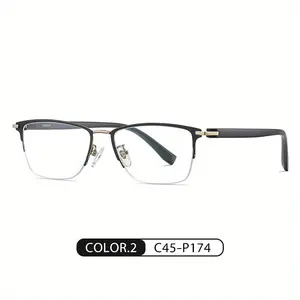 Trending Men's Ultra-Lightweight Non- Glasses Frames Black & Golden PC Eyewear Flat Frame Business Casual Eyewear, Comfortable for Office Daily Wear Eyewear Accessories glass sunglass stylish design sun glass indestructible glasses