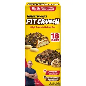 Chef Robert Irvine's FITCRUNCH High Protein Baked Bars, Variety Pack (18 ct.)