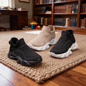 Cloudy Shoes for Kids Slip On Sneakers Breathable Mesh - Easter Gifts for Boys Girls Toddlers Little Kids, Lightweight Comfortable Walking Running Tennis Shoes for Youth, Soft Marshmallow Sole Back to School Casual Sneakers 3-14 Years, Trainers, Unisex Fi