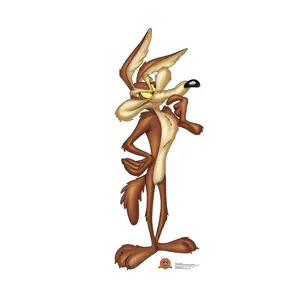 212 MAIN Looney Tunes Wile E. Coyote Cardboard Cutout - 52x20 in, Single-Side Print, Stand-Up Easel, Home Decor, Photo Props, Party Decorations, Home Supplies