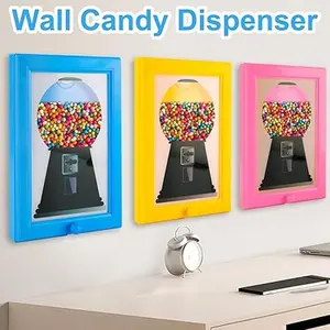 Candy frame dispenser, wall-mounted candy dispenser, candy machine in the frame, hung on the wall or placed on a table, suitable for birthday and Easter gifts