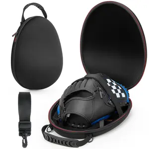 Baseball Glove Case Baseball Glove Bag for 9.5-12 Inch Toddler Gloves Adult Softball Glove Protector Case Hardshell Baseball Glove Holder Glove Storage Carrier Box with Adjustable Shoulder Strap
