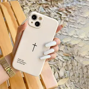 Vintage Cross Pattern Phone Case, Anti-drop Cellphone Protective Case, Total Protective Shockproof Mobile Phone Cover for iPhone, Casing