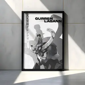 Gurren Lagann Manga Poster: Anime Panel Art